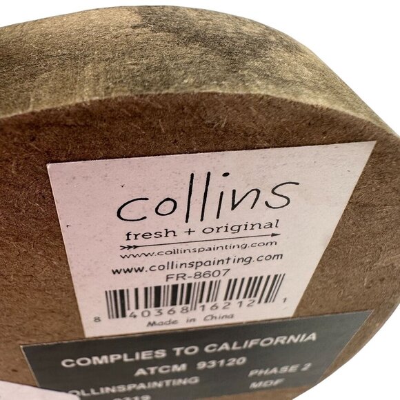 Rustic Orange Buffalo Plaid Pumpkin 5in Collins Fall Autumn Tiered Tray Decor - Picture 4 of 8